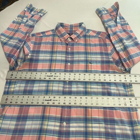 Vineyard Vines Classic Fit Plaid Button Up Tucker Shirt Size Large - Picture 4 of 8